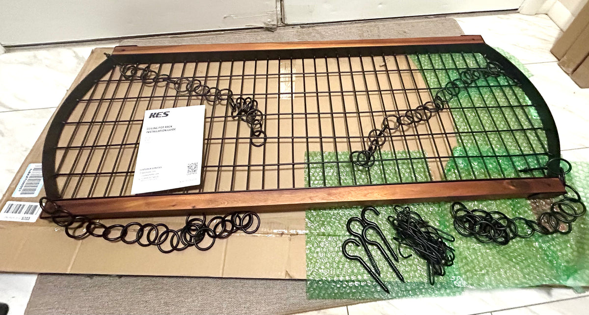 4ft Wall-Mount Pot Rack