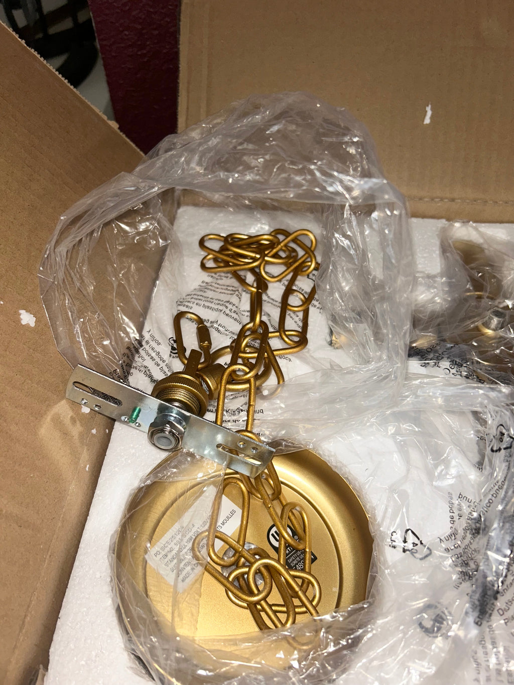 Brass Leaf Chandelier